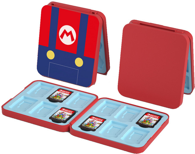 닌텐도 스위치 OLED 게임칩 실리콘 케이스 게임 카트리지 보관함, 레드(마리오멜빵), 1개