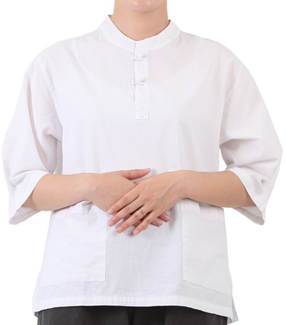 만덕몰 남녀공용 30수 7부 자수 티 or 바지(개별상품) 절복 법복 생활한복