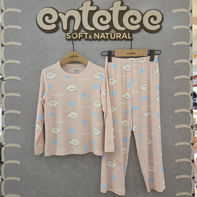 앙떼떼 NC경산점 [코지 9부 라운지웨어] LIGHT PINK 여아 핑크잠옷