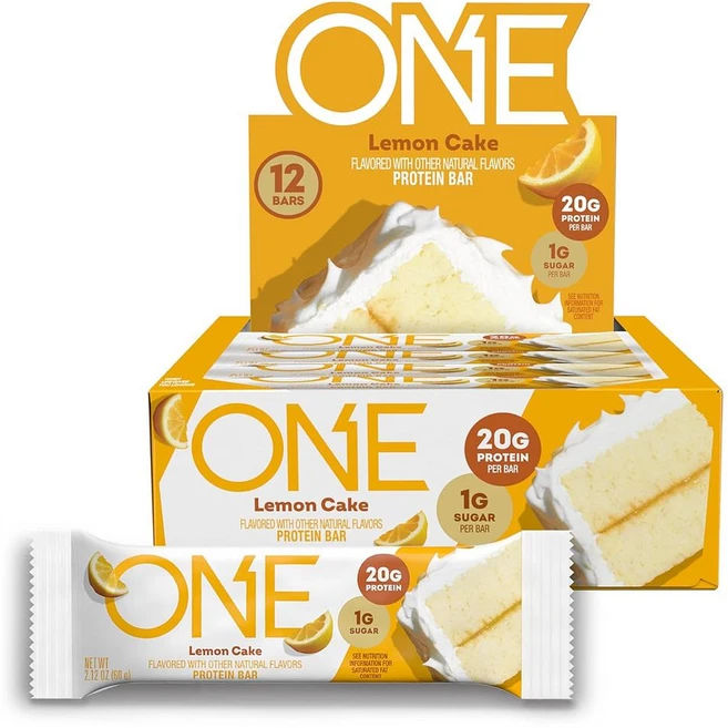 원 프로틴 바 레몬 케이크 입 ONE Protein Bars Lemon Cake Gluten Free with Protein, 12개 - 쿠팡