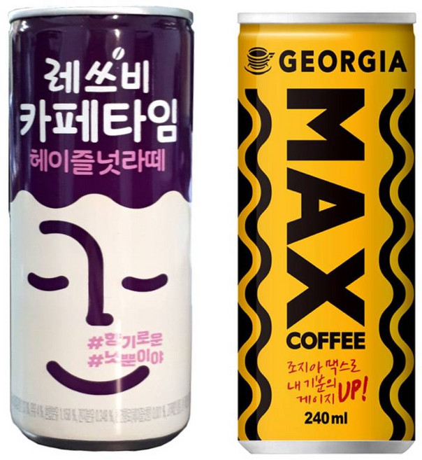레쓰비 카페타임 라떼 240mlx30개+조지아 맥스 240mlx30개, 1개, 240ml