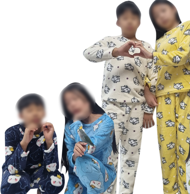 아동 수면 잠옷 세트 밍크 울트라 겨울 상하복 캐릭터 곰돌이 가족 커플 세트잠옷 수면잠옷 여아 남아 실내복 홈웨어 내복 따뜻한원단