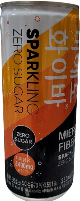 현대약품 미에로화이바 스파클링 제로 탄산음료, 250ml, 2개