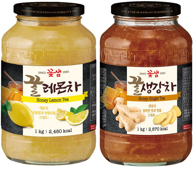 꽃샘 꿀레몬차 +꿀생강차 (액상차)