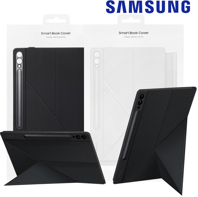 삼성전자 삼성 정품 갤럭시탭S9 플러스 스마트 북커버 스탠딩 케이스 EF-BX810, 갤럭시탭S9 플러스 북커버_화이트, 1개