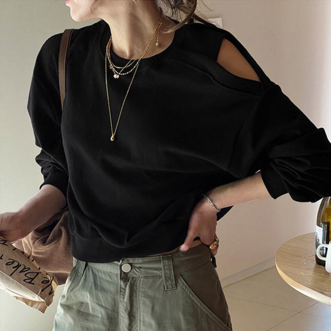 난닝구 포민버 어깨트임크롭맨투맨