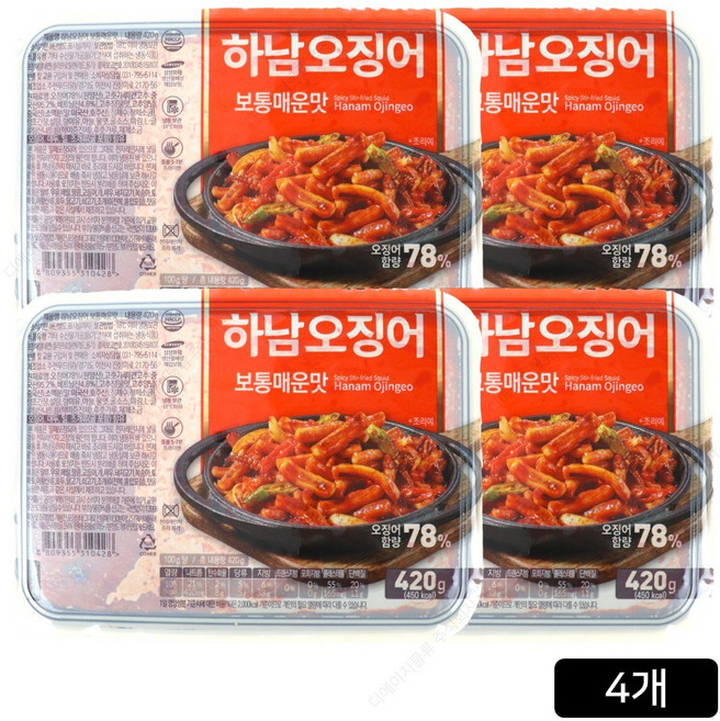 [홈쇼핑] 하남오징어 보통매운맛, 4개, 420g