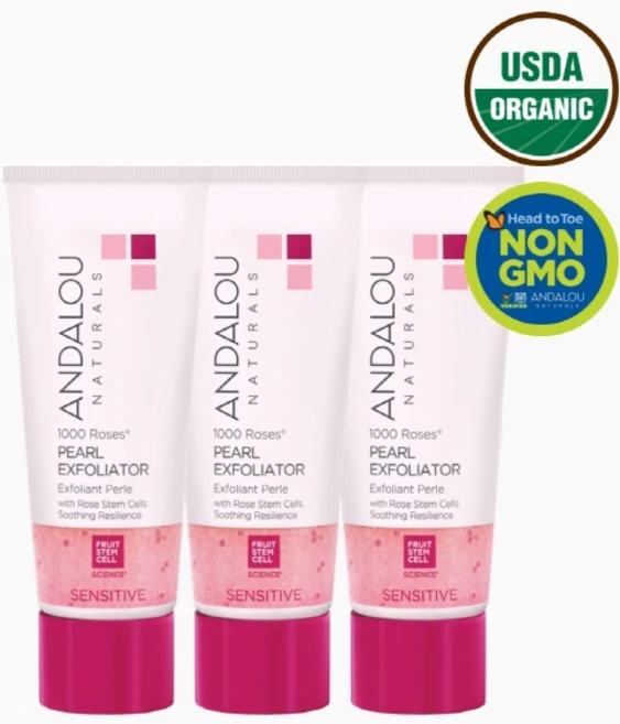 안달로우 내추럴스 천송이 로즈 펄 스크럽 58ml 3개(null), 3, 58 - 쿠팡