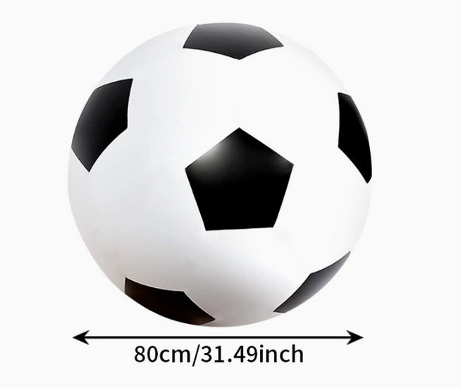 充氣大足球排球 戶外沙灘球 幼兒園遊戲 團建道具, 80CM足球, 1個