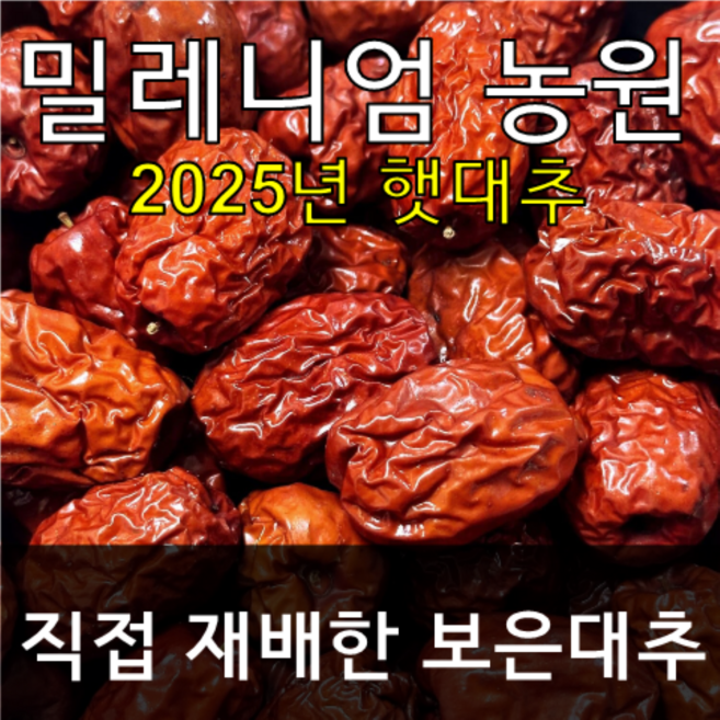2025/보은대추/밀레니엄 농원/대추/건대추(1kg), 1개, 1kg/건22mm