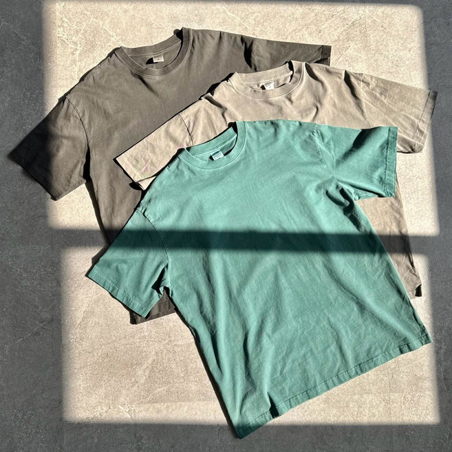 ANSR Store 素T之神水洗純棉短T，厚磅透氣寬鬆OVERSIZE情侶款韓系男生短T