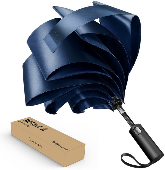 Moteur 자동 개폐 형상기억 우양산겸용 자외선 UV 차단 우산 3단 원터치 접이식 남녀공용