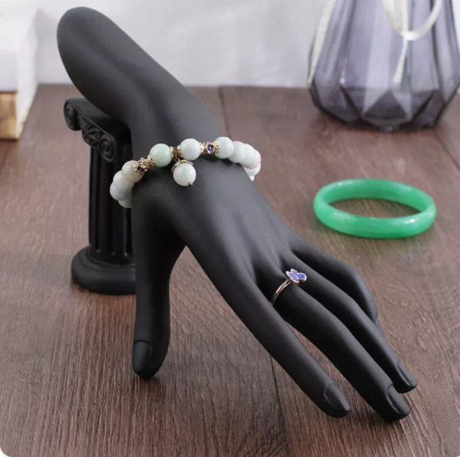 DIU 創意蓮花手模戒指座 手鐲手鍊項鍊飾品展示架首飾架 珠寶道具, 如圖, 1個
