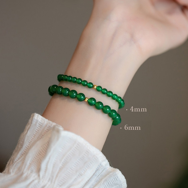 남성 여성 녹마노팔찌 4mm 6mm 미니구슬팔찌 옥팔찌 선물팔찌GSL0373