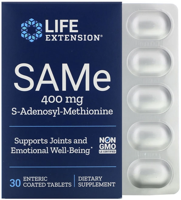 라이프익스텐션 SAMe 400mg S-아데노실-메티오닌 엔테릭 코티드 타블렛, 30정, 1개 - 쿠팡