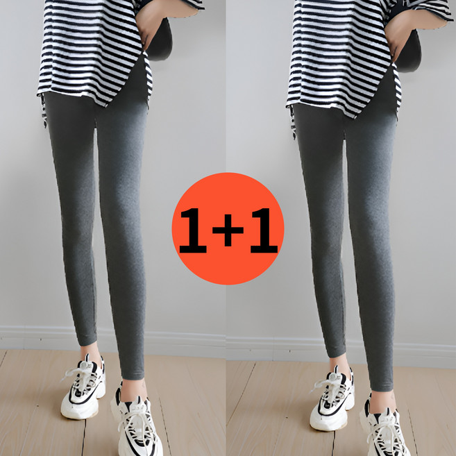 1+1 여성 9부모달레깅스 얇은 55~99까지 빅사이즈 신축성좋은 쫄바지