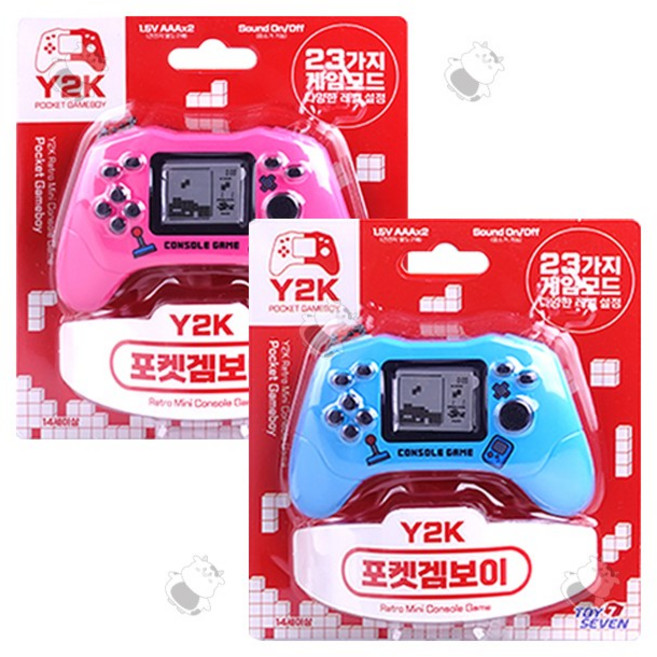 Y2K 포켓겜보이 다양한 레벨설정 음소거가능 색상랜덤, 2개