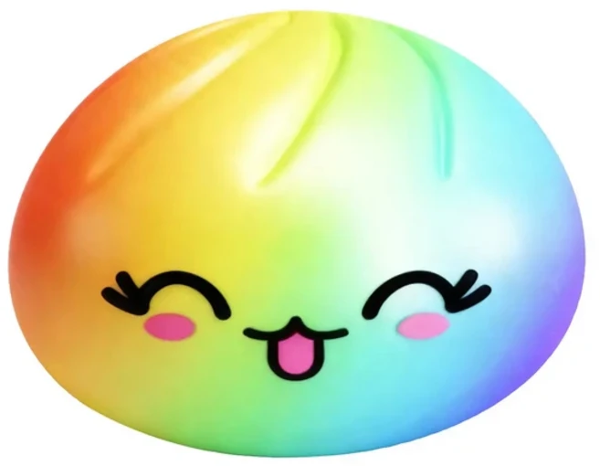 202 글리터 덤플링 박스형 스퀴시 감각 자극 장난감 슬로우 라이징 안티 스트레스 해소 선물, 13 Multicolor smile