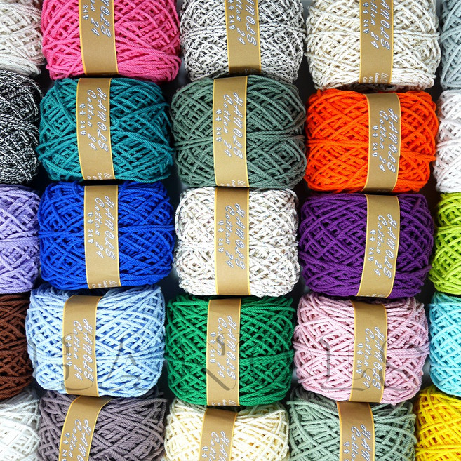 [자체제작](10+1 이벤트중) 한올 24합 뜨개실 면사 면실 발매트 카시트실, 132 오렌지, 1개