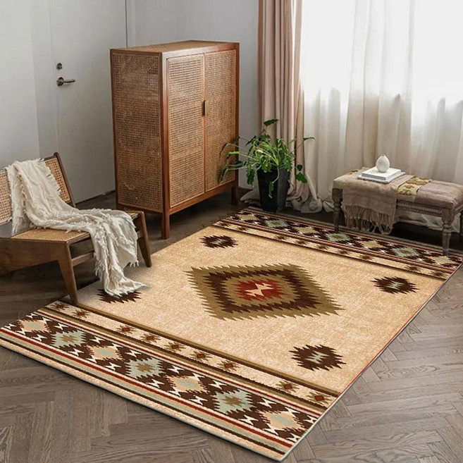 앤틱쇼파 에스닉 스타일 거실 장식 레트로 카펫 홈 워셔블 페르시아 바닥 매트 보헤미안 라운지 러그 침실용 넓은 영역, custom size, 1. jds-250723004453 / C. 80...