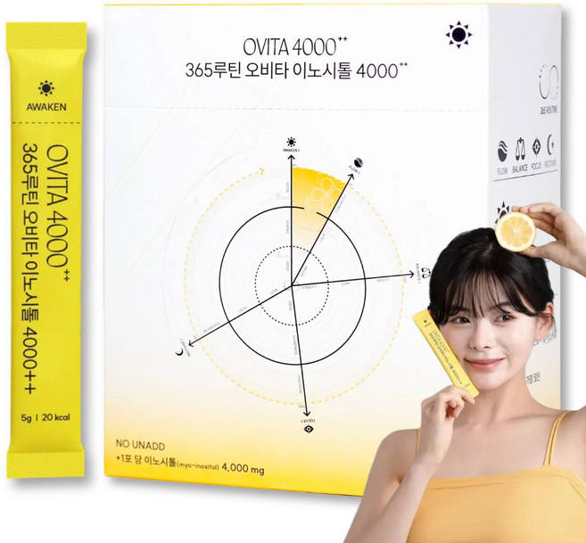 365루틴 오비타 이노시톨 4000 알파락트 알부민 캐롭 콜린 엽산 1개월, 30회분, 1개