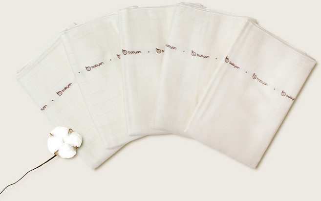 베이비앙 오가닉 365 거즈 사각 천기저귀 대형, 5개