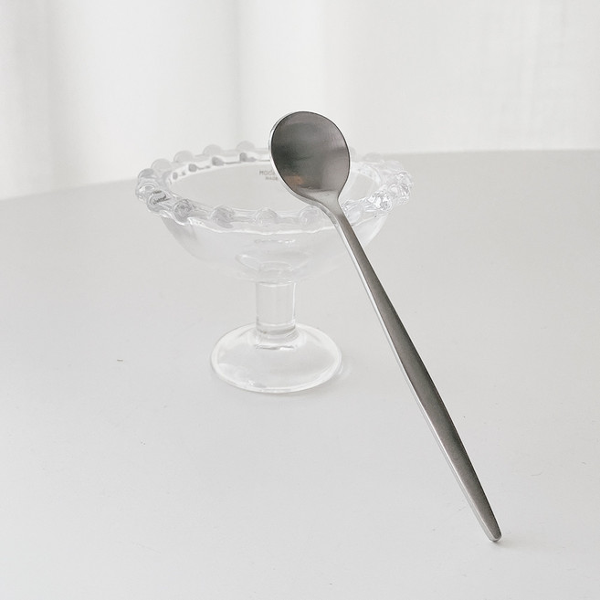 아벨라 무광실버 모카스푼 1P 스테인레스스틸 커피스푼 티스푼 홈카페 에스프레소스푼, 1개