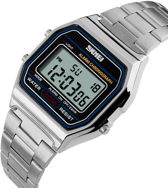 SKMEI 1123 전자식 손목시계 남녀공용 백라이트 알람 스톱워치 시계 남자 군인 디지털 시계