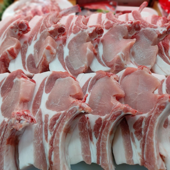 [소백] 상 돈마호크 돈토마호크 뼈등심 삼겹살 오겹살 목살 갈매기살 항정살 캠핑고기 돼지고기, 일반 구이용 1kg, 1개