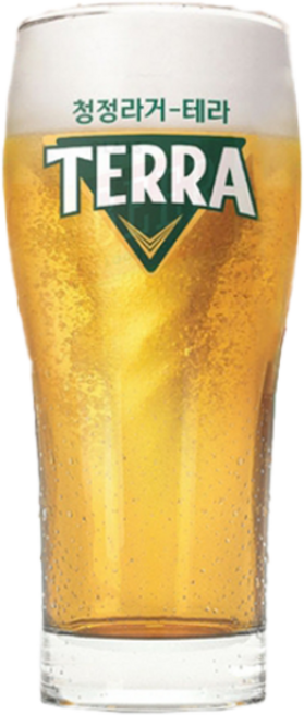 테라 생맥주잔 청정라거 태라 소맥잔 테슬라 컵 TERRA 업소용, 1개