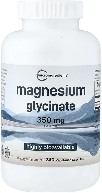 Micro Ingredients 글리신마그네슘 베지 캡슐 240정(캡슐 1정당 175mg), MicroIngredients글리신마그네슘베지캡슐240, 1개 - 쿠팡