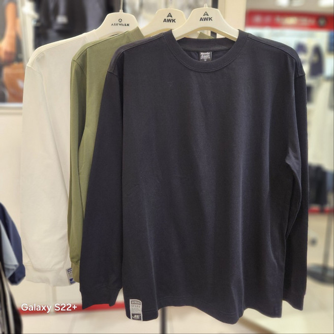 [에어워크주니어] 7~17세 주니어 @@에어워크주니어 가을신상50%특가세일@@ 얇은 라운드티셔츠 원단이 부드럽고 레이어드하기 편한 아이템 4계절 꼭필요한 에어워크주니어 얇은긴팔티