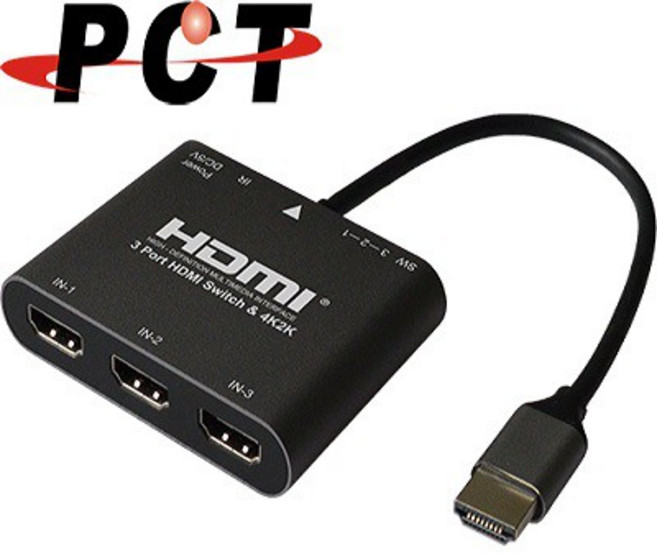 PCT 3埠 HDMI 2.0 影音切換器 MH320P, 1個