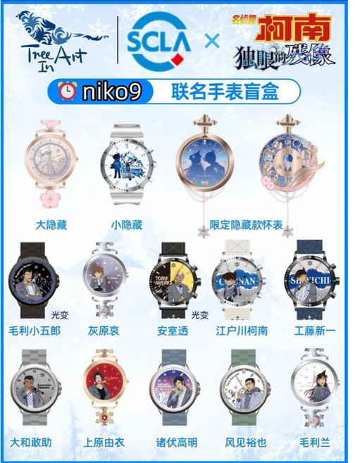 名偵探柯南 獨眼的殘像 劇場版聯名盲盒手錶