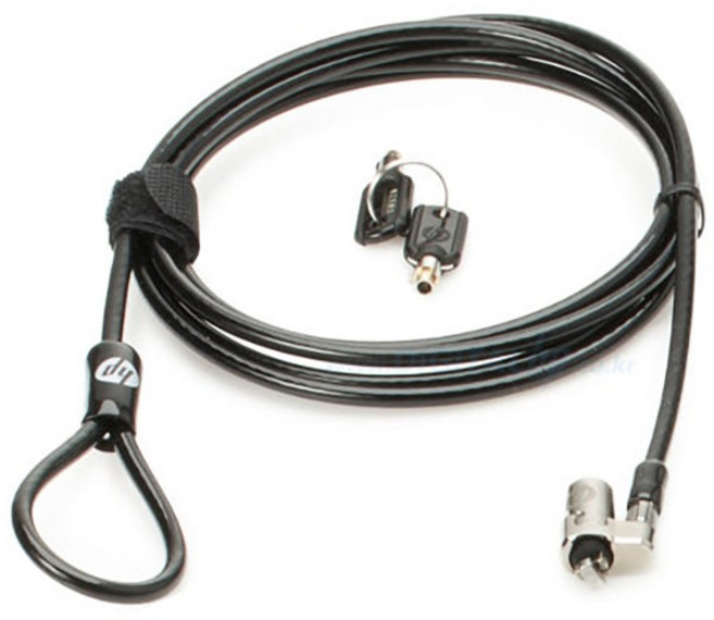 HP Keyed 정품 케이블 락 10mm (T1A62AA) /KCJH, HP LOCK T1A62AA