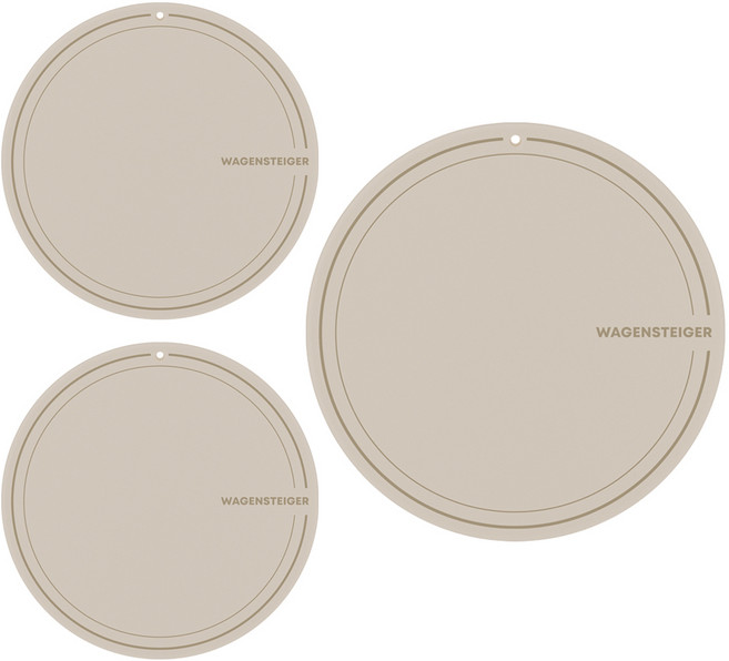 바겐슈타이거 원형 인덕션보호매트 대형1+소형2 세트 실리콘 인덕션매트 인덕션패드 인덕션커버 3개세트, 1세트, 원형 크림(대1+소2)