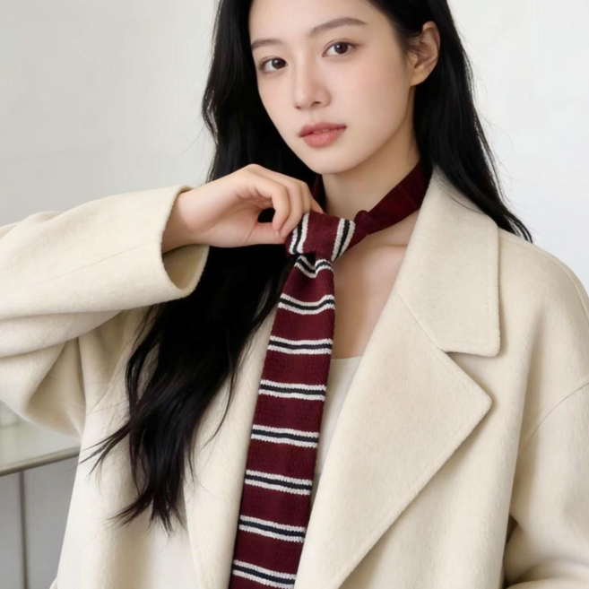 스트라이프 클래식 수동 패션 니트 긴 넥타이