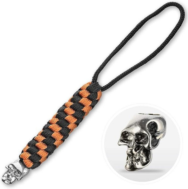 M-Tac 스컬 나이프 랜야드 비즈 포함 - 파라코드 나이프용 전술 루피 스네이크(올리브) 올리브 스네이크 단일 사이즈, Zeus