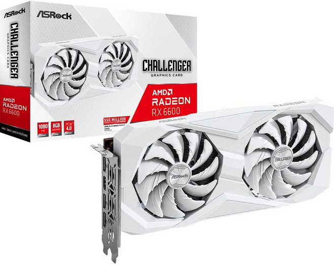 ASRock Radeon RX6600 GDDR6 8GB RX6600 CLW 8G 탑재 그래픽 보드 탑재 모델 [국내 정규