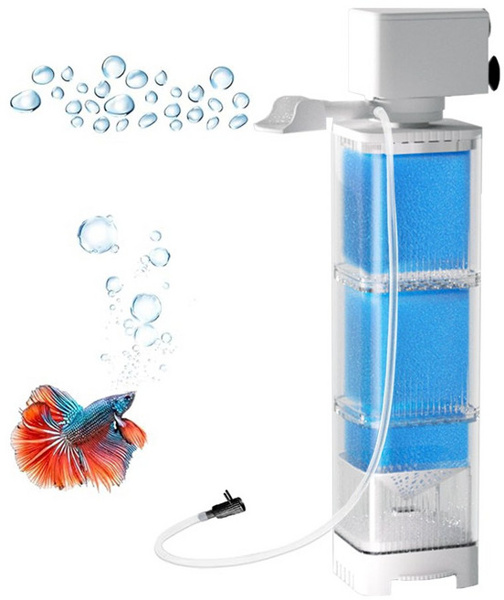 슈퍼인 다기능 수족관 측면 여과기 강력여과 어항 산소발생기, 1개, 25W