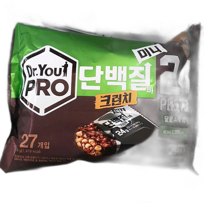 오리온 닥터유 프로 단백질바 크런치 미니 입, 280g, 27개