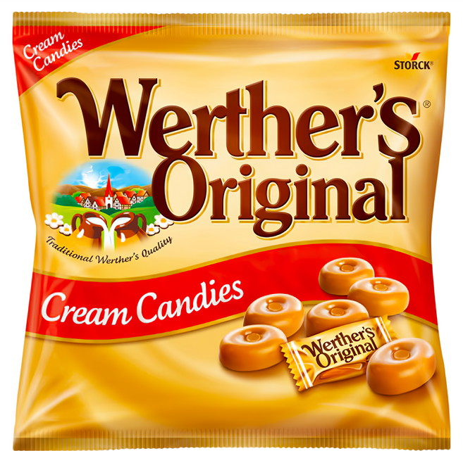 Werther's Original 道地的偉特 鮮奶油糖, 1袋, 90g