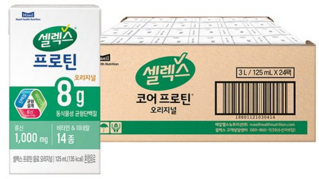 셀렉스 매일 마시는 프로틴, 190ml, 24개