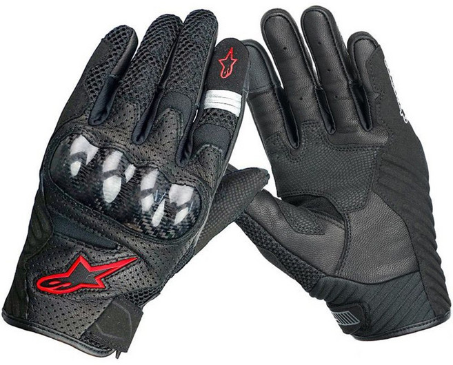 rigiu 지트글로게 알파인스타 스크린터치 장갑 오토바이 여름 메쉬 통기성 글러브 바이크 라이더, 레드(No:1 고품질)