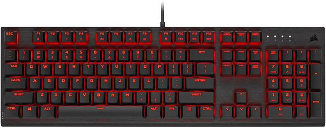 커세어 비올라축 LED 기계식 유선 일반형 키보드, 블랙, RGP0097