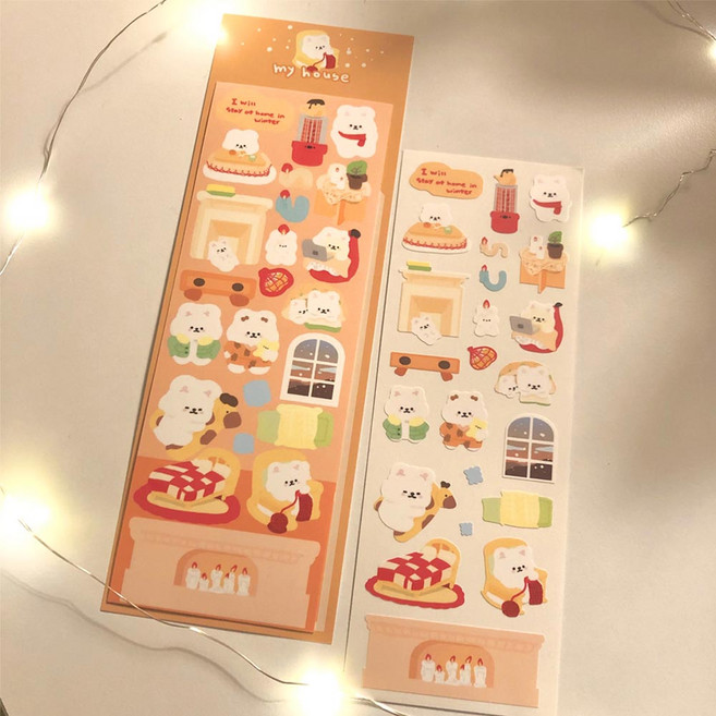 소리샘으로연결 모찌 집콕 씰스티커