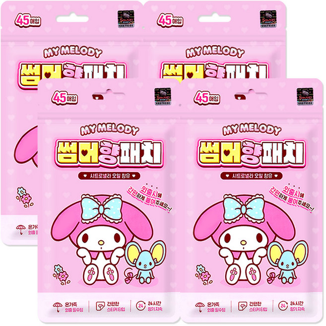 마이멜로디 썸머향패치 45매입 26년제조, 4개