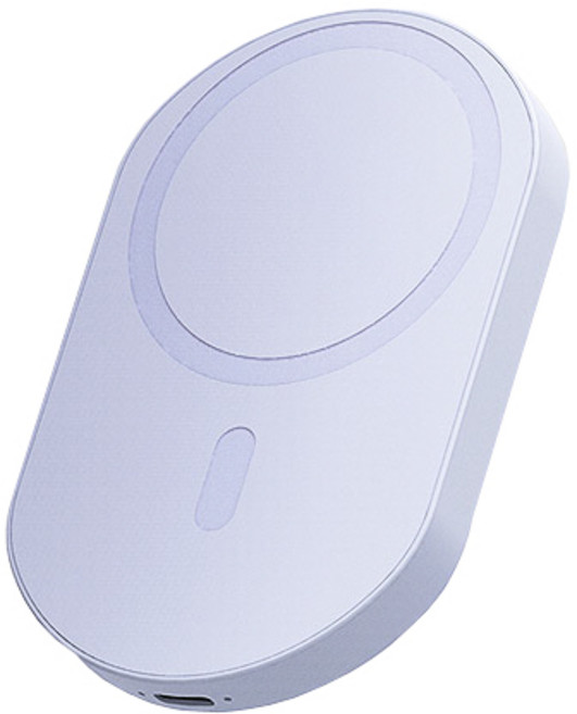 드리온 무선 충전 보조배터리 3000mAh 컴팩트 슬림 미니 사이즈, 라벤더