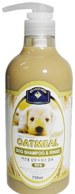 벨버드 오트밀 반려견 샴푸 & 린스 겸용, 750ml, 1개입, 1개 - 쿠팡