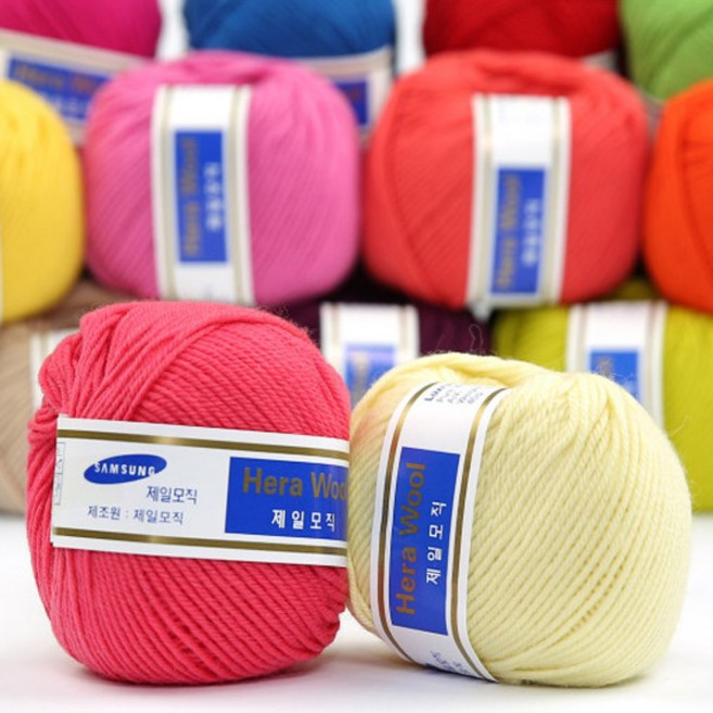 헤라 울 3볼: 선택옵션 바늘 세트, 7.브라운, 코바늘세트, 1개